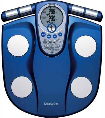 OMRON 体重体組成計 カラダスキャン[チェック]  メタリックブルー HBF-355-A