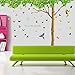 Colorful-decals 7.4'(h) X 9.7'(w) More Attachments for Butterflies Extra Large Wall Decor Under the Fresh Green Leaves Quote Green Tree to Enjoy Easy and Relaxed Wall Stickers for Living Room Bedroom Wallpops Decal