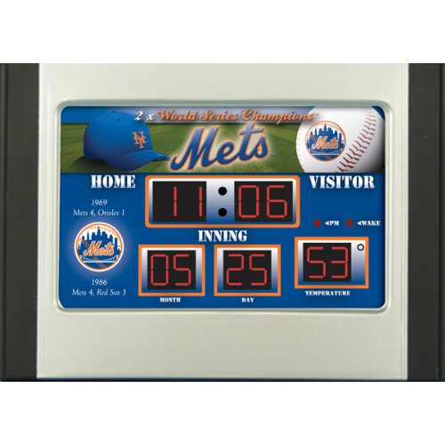 MLB New York Mets Scoreboard Desk Clock