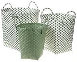 Tadpoles Basics Set of 3 Woven Baskets - Sage
