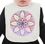 Psychedelic Lotus Ornament ネクタイを有する有機ビブ Medium