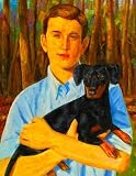 Custom Order #66-EY1, Oil on Canvas, Custom Painting of The Person You Love, For 1 Person of Customer's Choice, Style: Expressionism, with Signature Text "I LOVE YOU", Canvas Size 19 x 27 inch