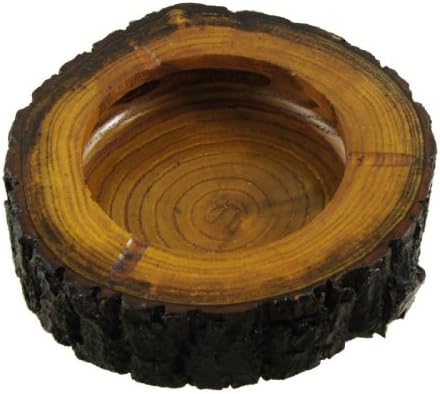 PHACA 6" Dia Round Wooden Ashtray