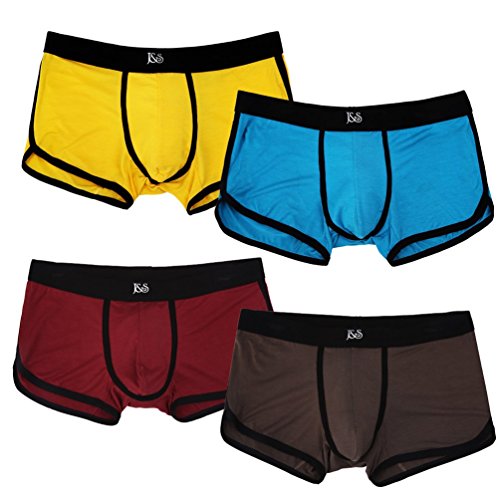 JINSHI Men's Bamboo Fiber Boxer Briefs