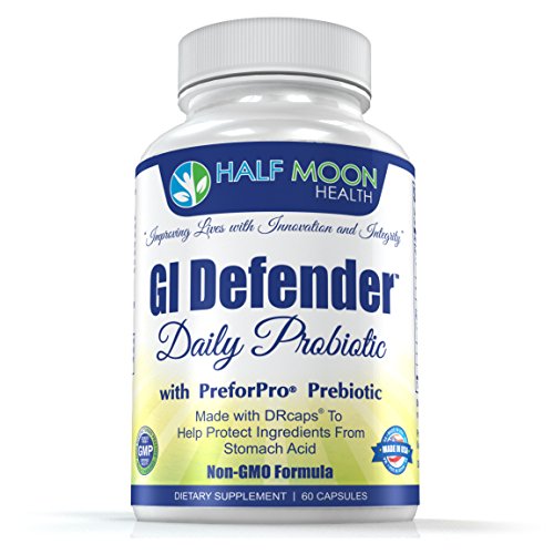 GI Defender Daily Probiotics with Prebiotics Multi Strain Vegan with Acidophilus Acid Resistant DRcapsÂ® for Digestive and Immune Health Economical 1 Month Supply Satisfaction Guaranteed