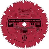 Freud LU83R012 12-Inch 60 Tooth ATB Thin Kerf Combination Saw Blade with 1-Inch Arbor and PermaShield Coating