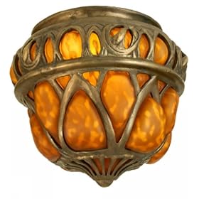 Meyda Tiffany 22071 Gothic Crown Shade, Amber