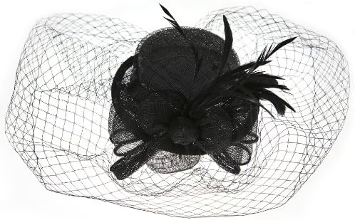 Mini Top Hat Fascinator for Weddings or the Races, with a Sinamay Fabric Bow and Corsage and Natural feathers. Timeless classic fascinator in Two colour options.Our 'Stirling' Fascinator.