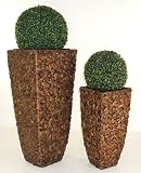Produkt-Bild: Blumenk&uuml;bel Pflanzk&uuml;bel Pflanzgef&auml;&szlig;e &Uuml;bert&ouml;pfe Blument&ouml;pfe a.Wasserhyazinthe " New Cubic Design",80/60 braun