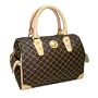 Large Boston Bag Rioni Signature Brown Handbag