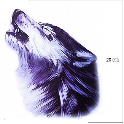 RJE 2pcs Wolf Head Waterproof Temporary Tattoo Stickers