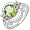 2.10 Carat Genuine Peridot Sterling Silver Ring