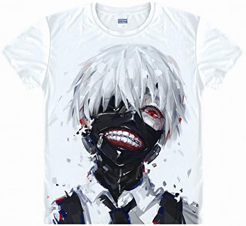 Tokyo Ghoul Anime Kaneki Ken Costume T Shirt, Asian Size