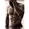 Get Wet Sexy Six-Pack Guy Photo Poster - 24x36 Poster Print, 24x36