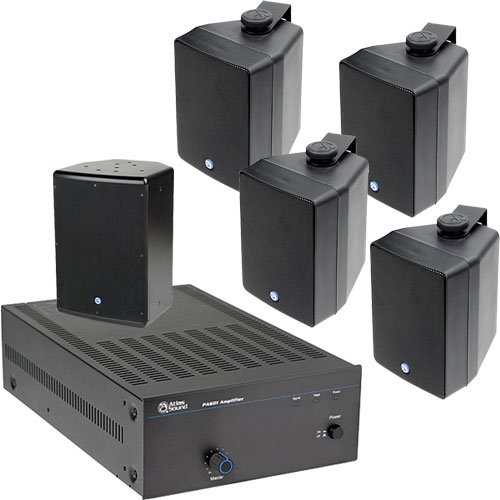 Atlas Sound APAKSMSB Amplifier and Surface Mount Speaker Package, Weather Resistant, Black Atlas Sound APAKSMSB Amplifier and Surface Mount Speaker Package, Weather Resistant, Black