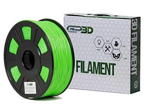 GP3D ABS Green 3D Printer Filament - 1KG 1.75mm 2.2lbs. Compatible With 3D Printers Reprap, Makerbot Replicator 2, Makergear M2 and up, Afinia, Solidoodle 2, Printrbot
