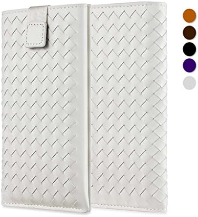 iPhone 7 Wallet Case, Premium Leather Slim Protective Card Holder Stand Fit Card Slot Case Wallet Cover For iPhone 7,6/6S,Samsung Galaxy S7,S6 (4.8 inch - Weave White)