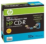 HP CD-R 52倍速対応 ライトスクライブドライブ対応 5カラーミックス 10枚パック(5mmケース入り) CDR80HLCBX10P