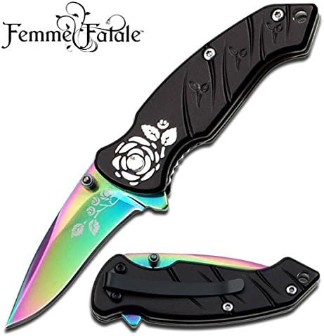 FF-A002RB FEMME hwTjADBj FATALE SPRING ASSISTED KNIFE 3" CLOSED 4dZaz RAINBOW fjfjdiiowpwie bnvnvmcjkdkdjeuiwwoq nvnvdhey djdueie787rtttyuvbcnas EXCLUSIVESPRING ASSISTED KNIFE5" 9ACoJ7n OVERALL3" 3CR13 RAINBOW FINISHED BLADE WITH LASERD ROSE2.6MM T