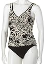 Christina Women's Sand Flowers 2 Piece Tankini with Twist Front