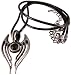 Pewter Abstract Guardian Angel Pendant Cord Necklace