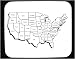 Decorated Mouse Pad with map, states, 