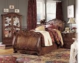 Full Lea Jessica McClintock Heirloom Kids Sleigh Bed in Dark Cherry