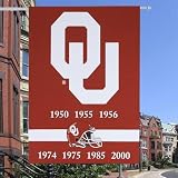 NCAA Oklahoma Sooners Champ Years 2-Sided 28-by-40 inch House Banner with  Pole Sleeve