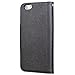 iPhone 6s Case,[4.7inch],Wallet Case,Premium PU Leather&Soft TPU Back,Impact Resistant&Scratch-proof Credit Card Holder,Magnetic Flip Cover[Black]