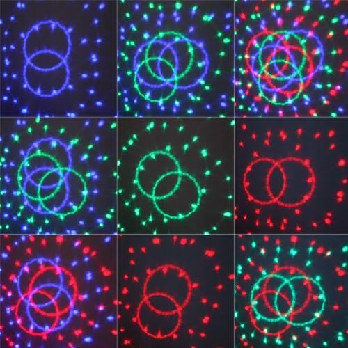 SBXDIO® 2 X Mini Digital LED RGB Crystal Magic Ball RGB Effect Light DMX512 Disco Stage Lighting Voice-activated DMX Stage Light