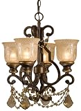 Crystorama Norwalk 7504-BU-GT-MWP 4 Light 240w (21H x 17W) Chandelier Light in Bronze Umber