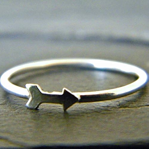 Sterling Silver Arrow Ring, Silver Thumb Ring, Stacking Rings, Handmade Artisan Jewelry