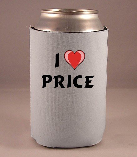 Custom Beverage Can / Bottle Cover (Coolie) with I Love Price