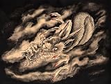 Dragon and Smoke by Clark North Tattoo Art Canvas Giclee Print