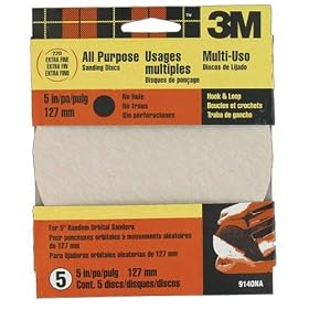 3M 9140DC-NA 5-Inch Quick Change Hook and Loop Extra Fine Grit Sanding Disc by 3M