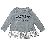 《H28年秋冬物》 nico hrat(ニコフラート) 製品洗い加工済み 42/2天竺ストライプチュニック 120cm/MG NO.B-260861