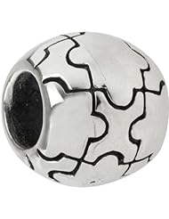 Authentic Biagi Autism Puzzle Bead Sterling Silver for European Charm Bracelet