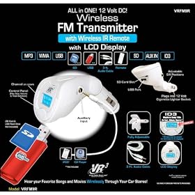 NEW VR3 VRFM9R FM MODULATOR TRANSMITTER FOR YOUR CAR STEREO WITH REMOTE