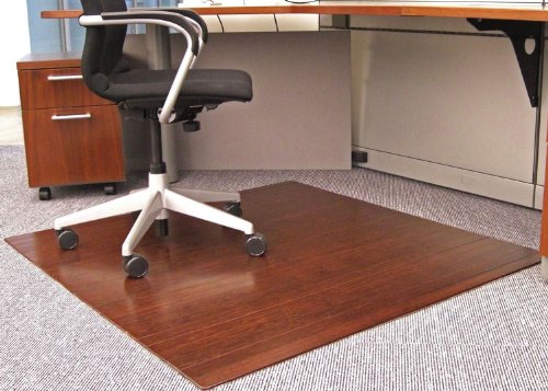 48in x 42in Bamboo Roll Up Chair Mat