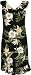Short Tank Pull-Over Dress - White Orchid Hibiscus Ruffle V-Neck Hawaiian Aloha Mid-Length Dress - Regular Size image 1