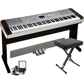 Yamaha DGX640W Digital Piano W/Matching Stand, FREE LP7A 3 Pedal Unit, and FREE Bench!