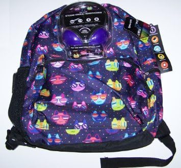 Star Point Kitty Cat Tech Ready with Headphones Backpack