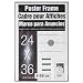 Coloredge Poster Frame, Plexiglas Window, Clear Face/Black Border, 24 x 36 (DAXN16024BT)