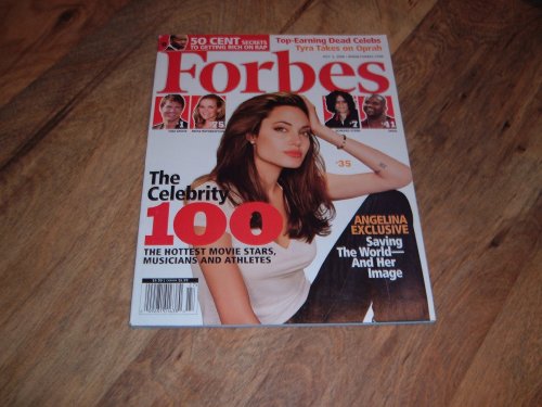 Forbes magazine, July 3, 2006 issue-Angelina Jolie-The Celebrity 100-The Hottest Movie Stars, Musicians and Athletes.