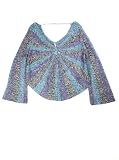 Free People womens peacock pinwheel pullover sweater