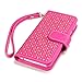iPhone 6S Case, Terrapin [Pink] [Etched Floral Pattern] Textured PU Leather Wallet Case with Card Slots ID Window Cash Compartment and Detachable Wrist Strap Case for iPhone 6 / 6S - Pink
