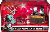 Disney / Pixar CARS Movie Exclusive 155 Die Cast 4Pack Heavy Metal Mater Lightning McQueen, Mater, Pittys Rocky Eddie