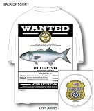 SLAM GEAR BLUEFISH WANTED - POCKET T SHIRT WHITE by