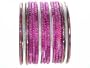 Beachcombers! Ethnic Glass Indian Wedding Bridal Bollywood Bangles Belly Dance Bracelets Set Purple Silver