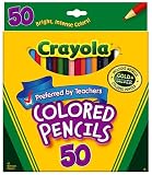 CRAYOLA COLORED PENCILS 50CT FULL